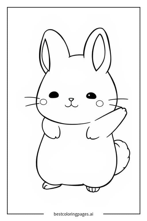 ストレッチするシナモロール のぬりえ