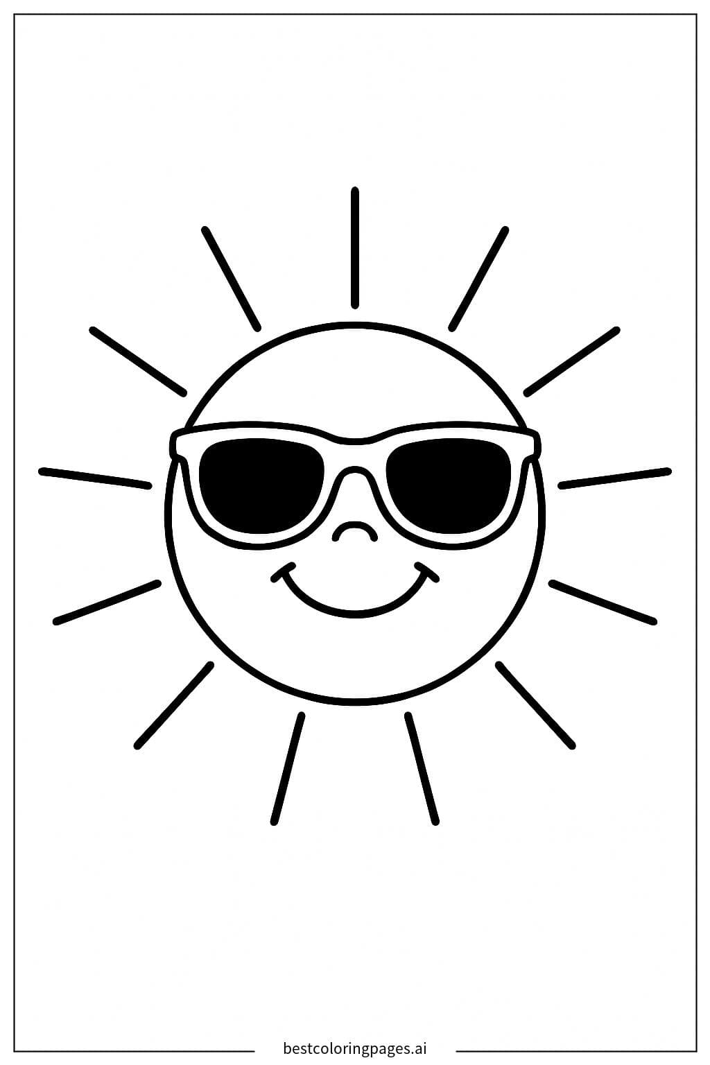 Sonne mit Sonnenbrille