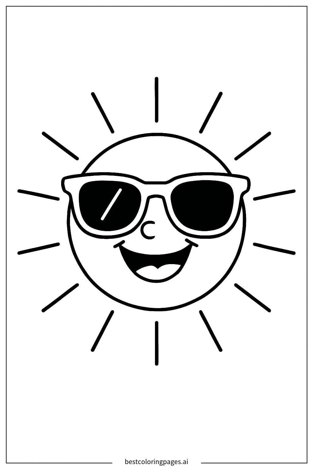 Sonne mit Sonnenbrille