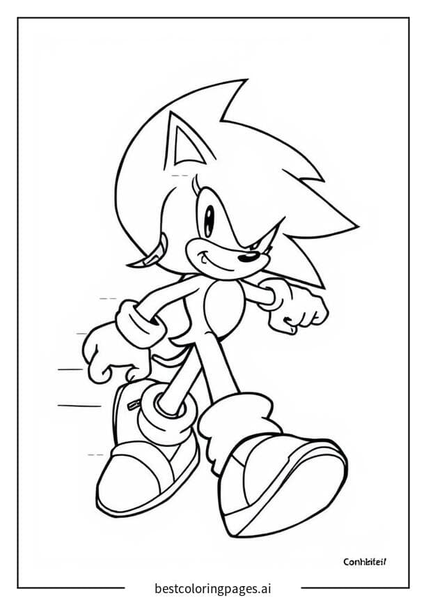 Super Sonic Ready to Zoom Coloring Pages