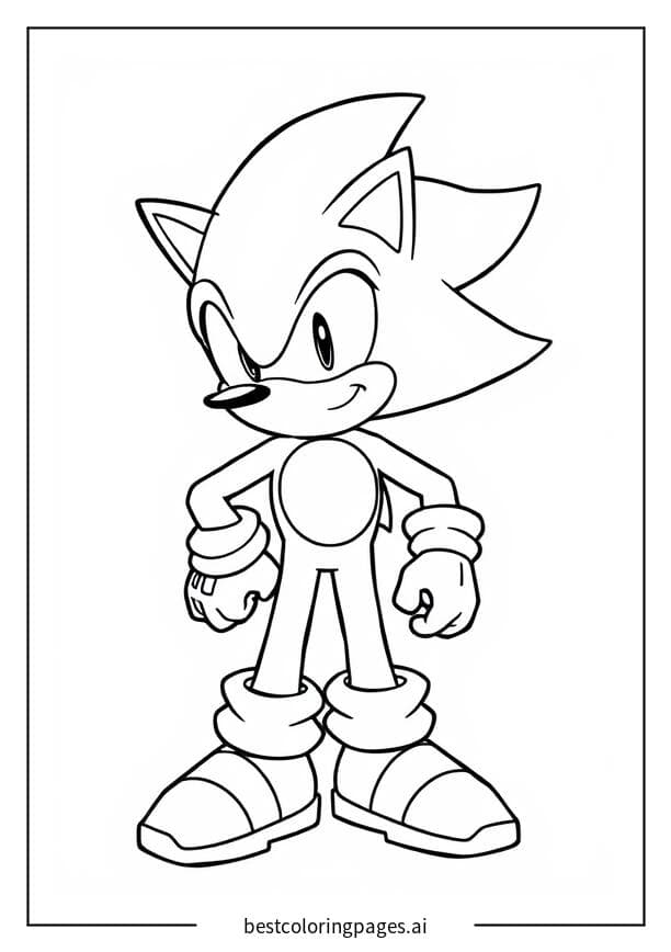 Heroic Super Sonic Coloring Pages