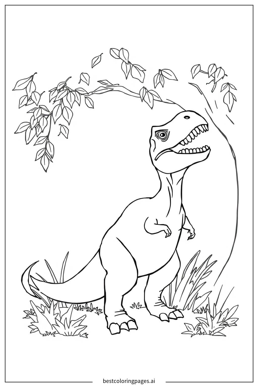 T-Rex frisst Blätter