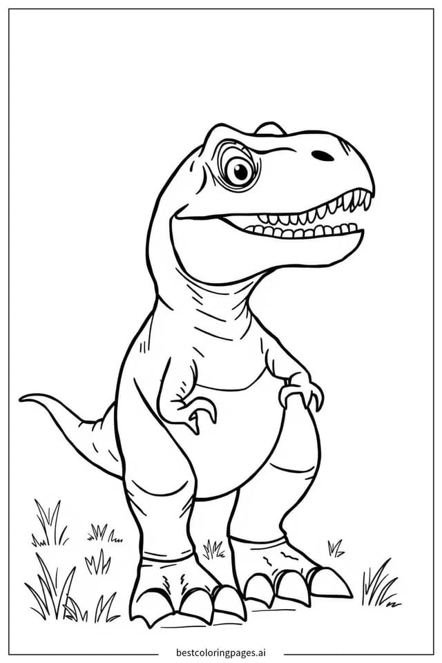 Tranh tô màu Khám phá T Rex