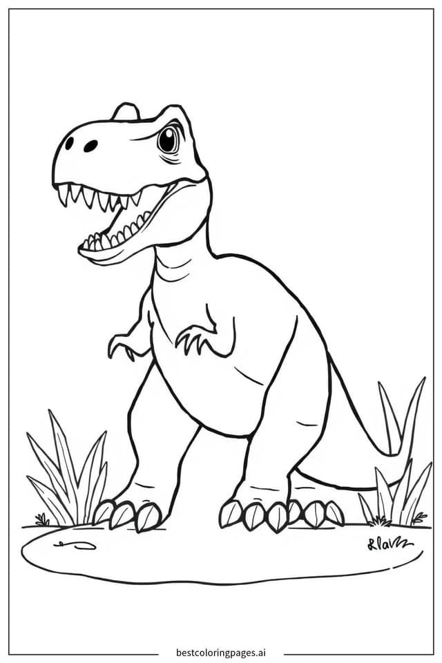 T-Rex Fußabdruck Ausmalbilder
