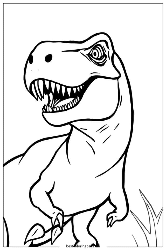 T rex Kopf Nahaufnahme Ausmalbilder