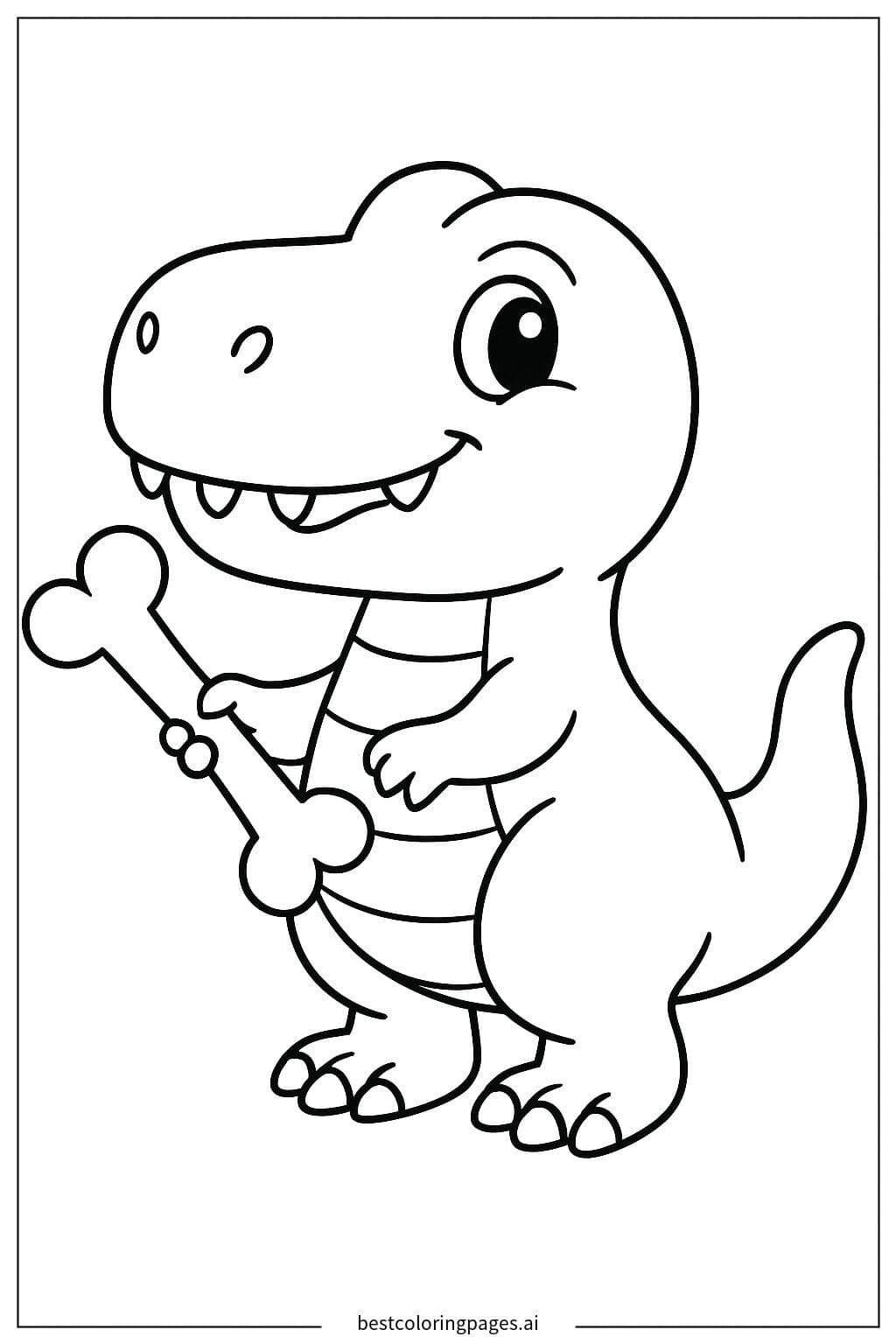 T-Rex Holding a Bone