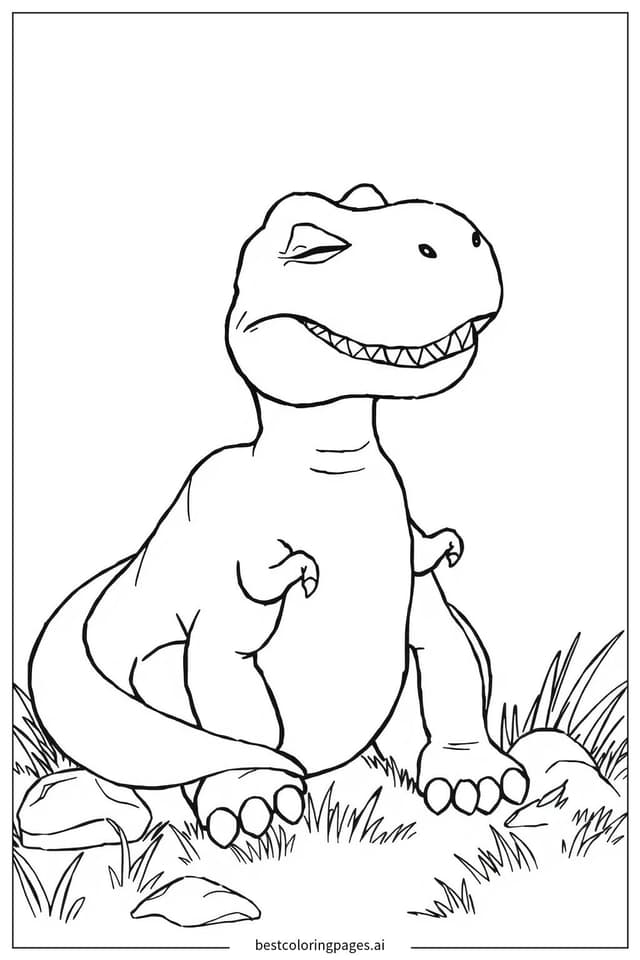 Tranh tô màu T-Rex Thư Giãn