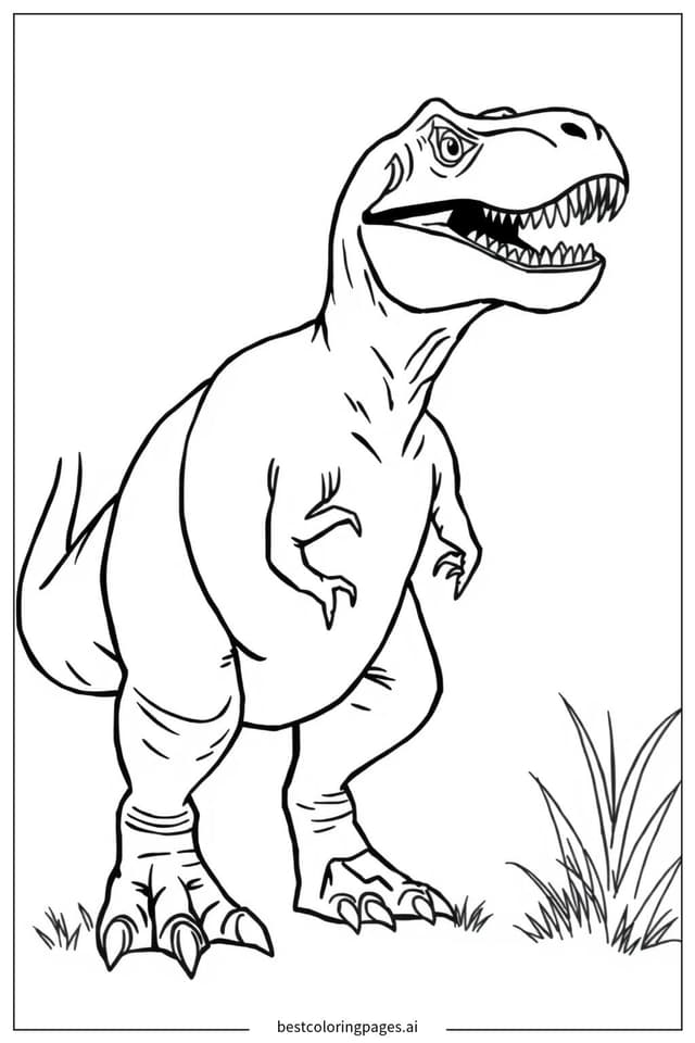T-Rex-Silhouette Ausmalbilder