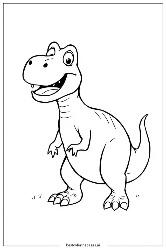 Lächelnder T-Rex Ausmalbilder