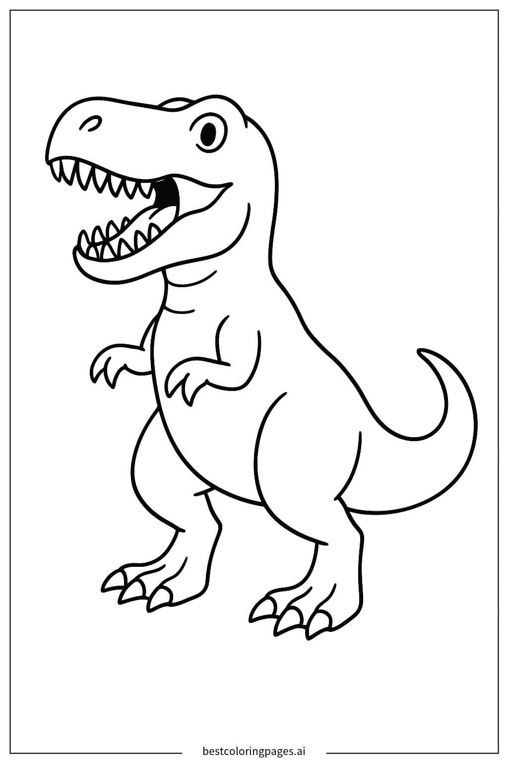 T-Rex con la boca abierta
