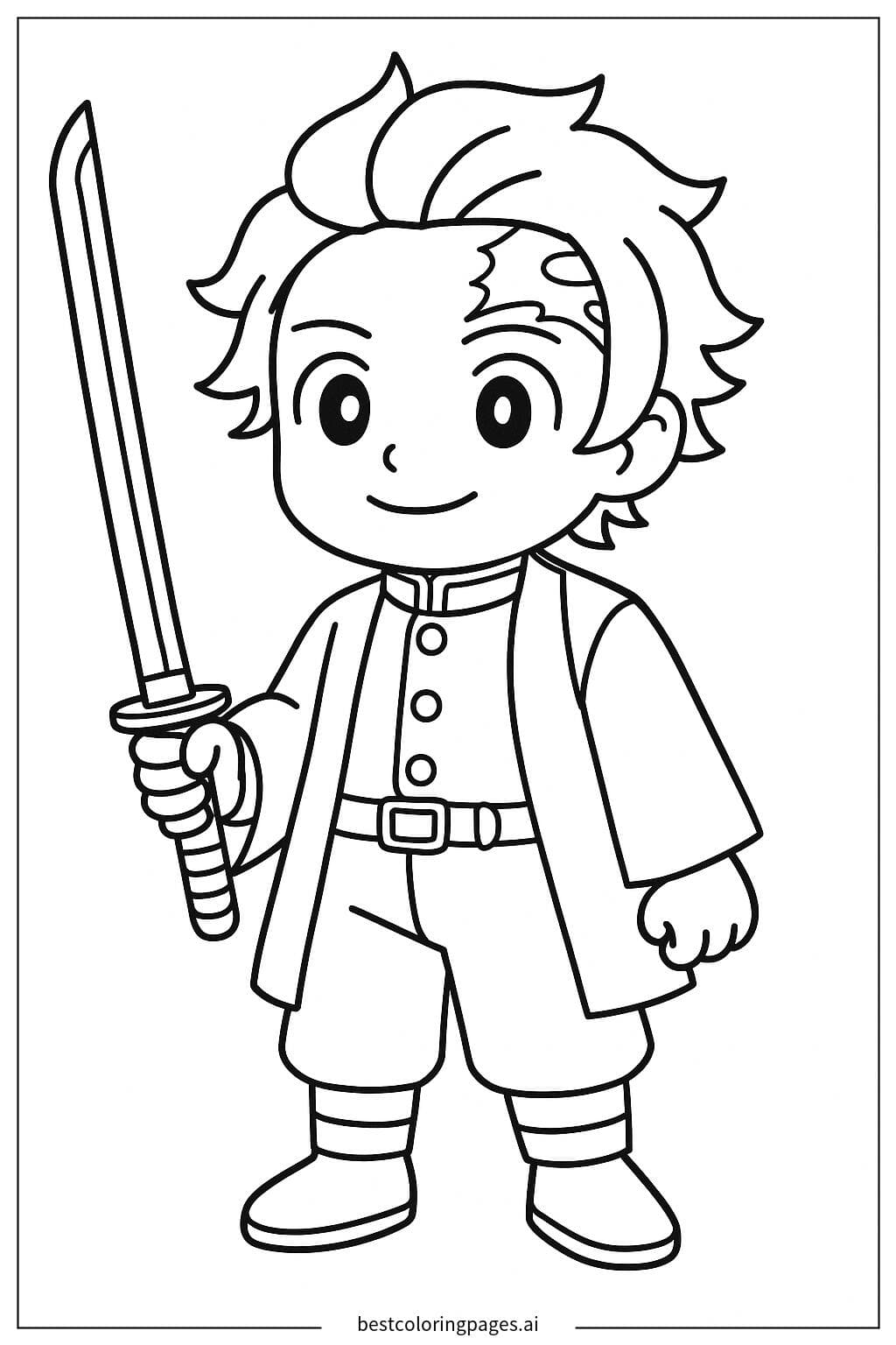 Tanjiro Kamado Holding His Sword