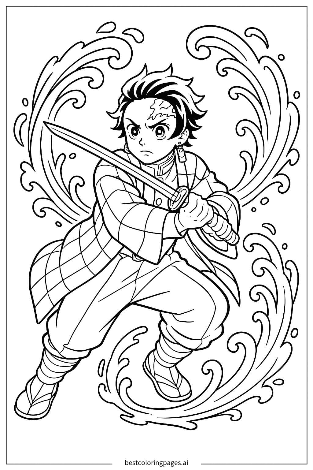 Tanjiro Practicing Water Breathing Techniques