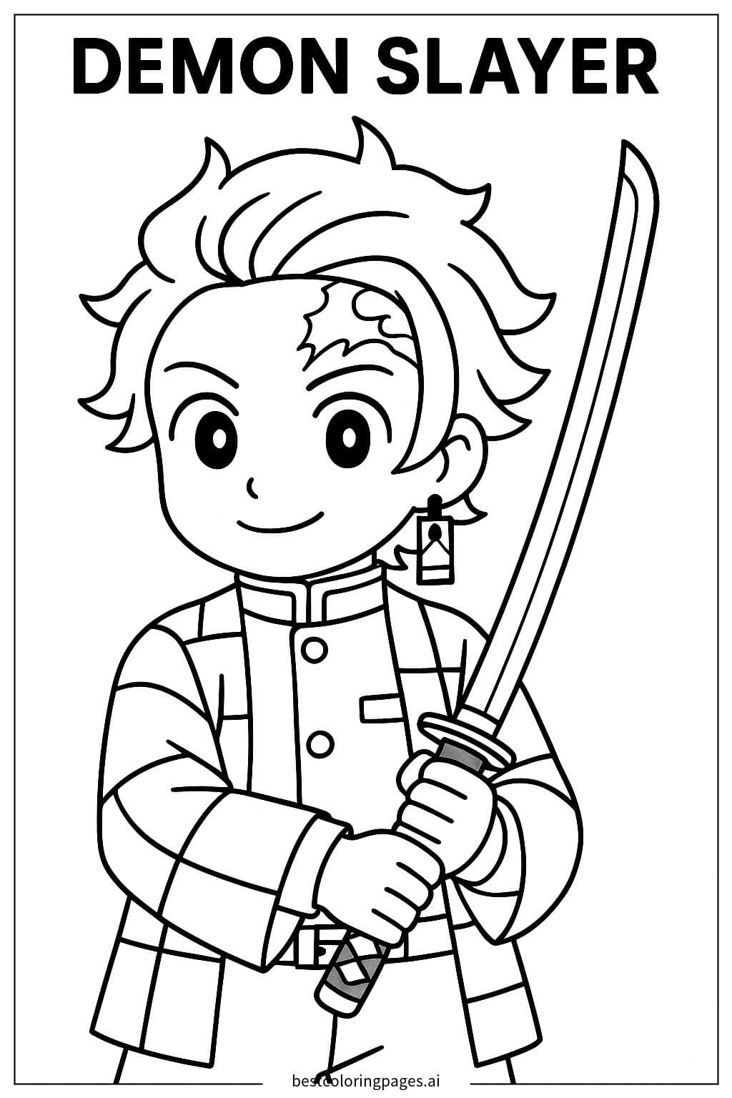 Tanjiro with His Sword