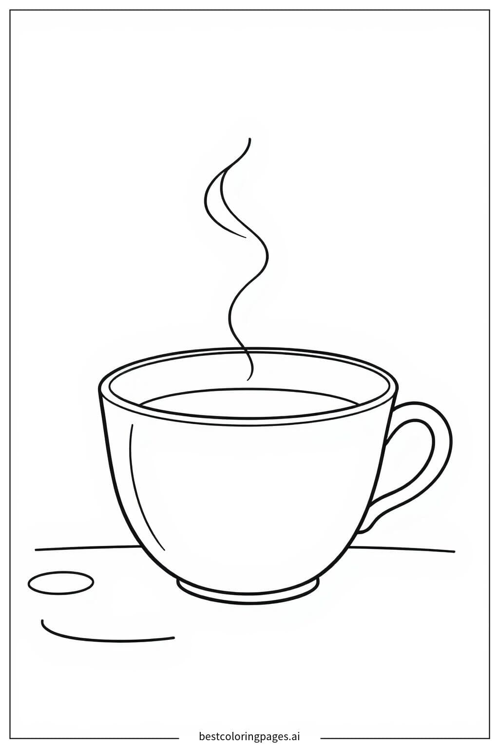 Tasse de thé avec vapeur