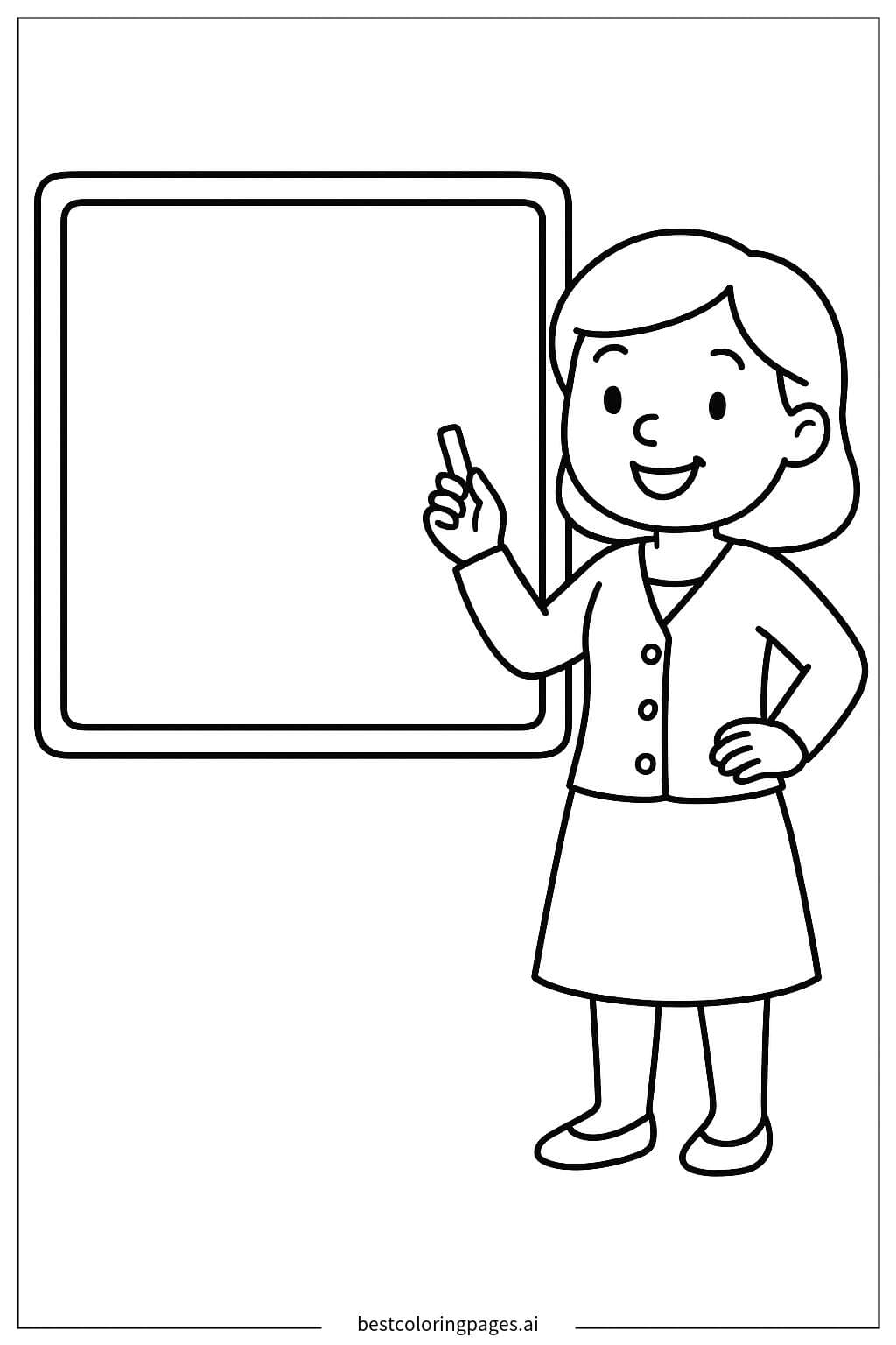 Teacher Holding a Chalk