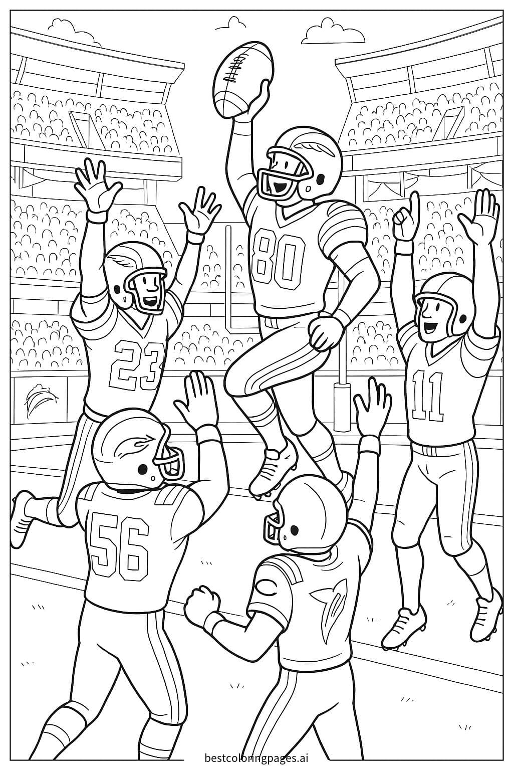 Team Celebrating a Touchdown