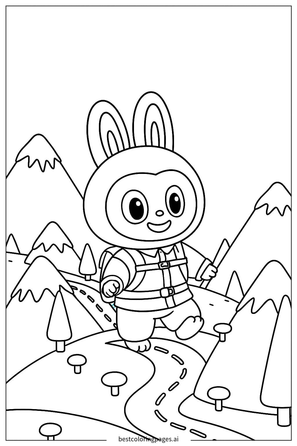 The Adventurous Rabbit in Labubu's Mountains