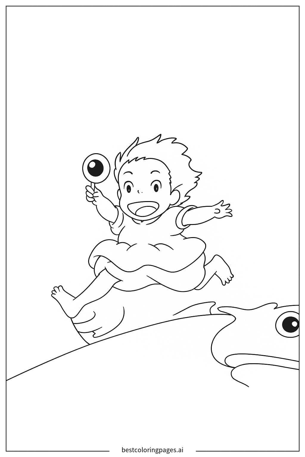The Little Girl Running on the Cliff