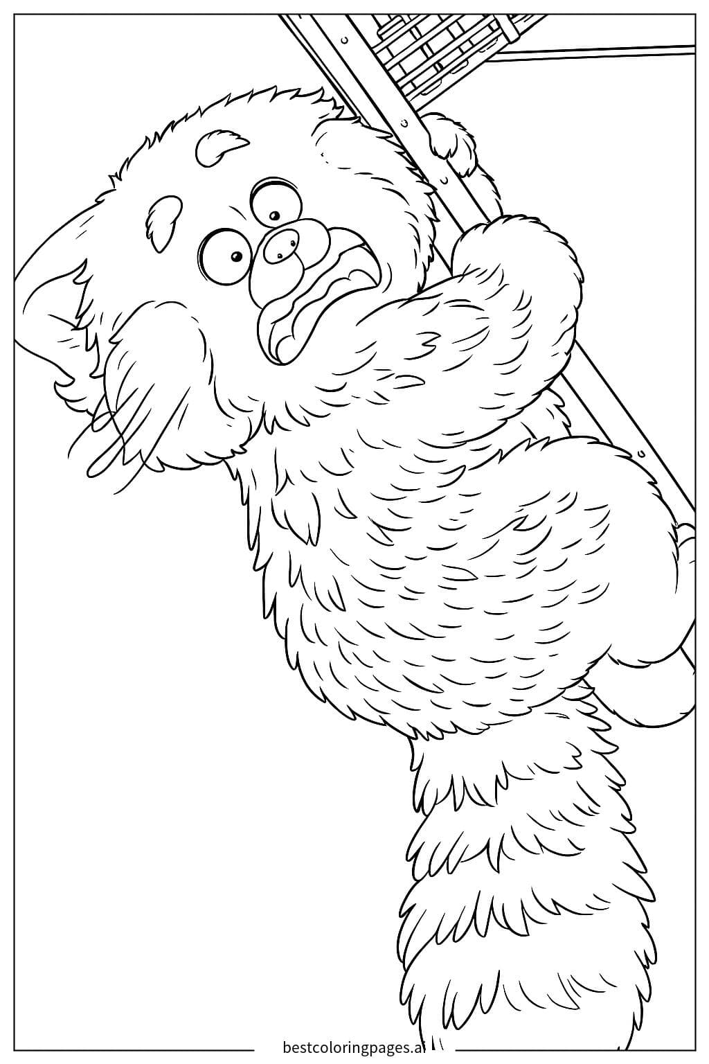 Dibujos de El pequeño panda está asustado para Colorear