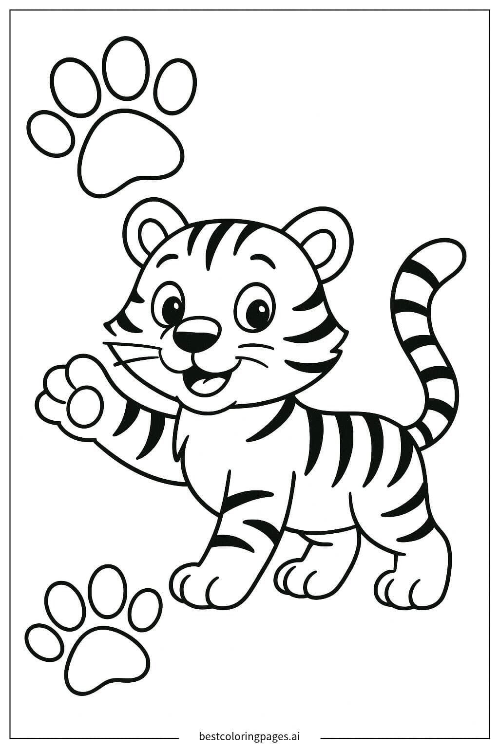 Tiger Paw Print Pattern