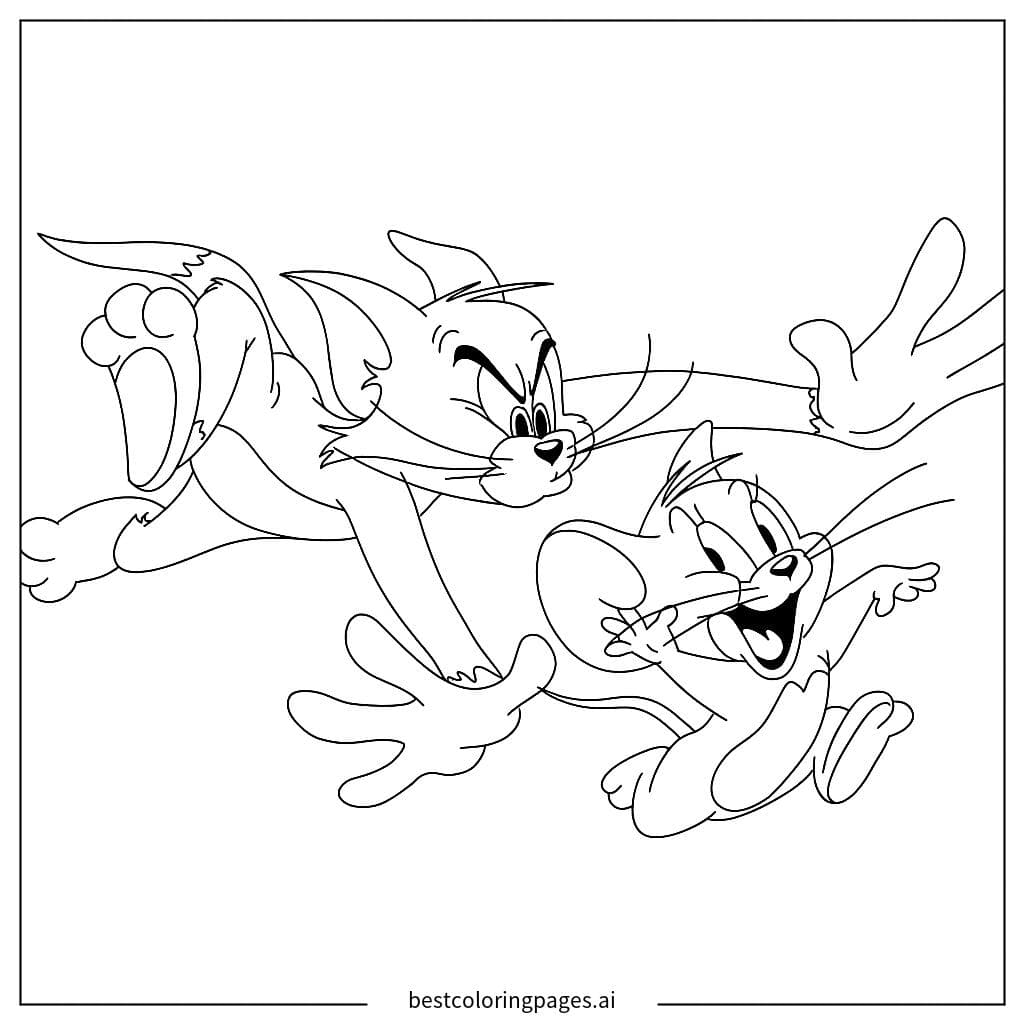 Tom che inseguie Jerry