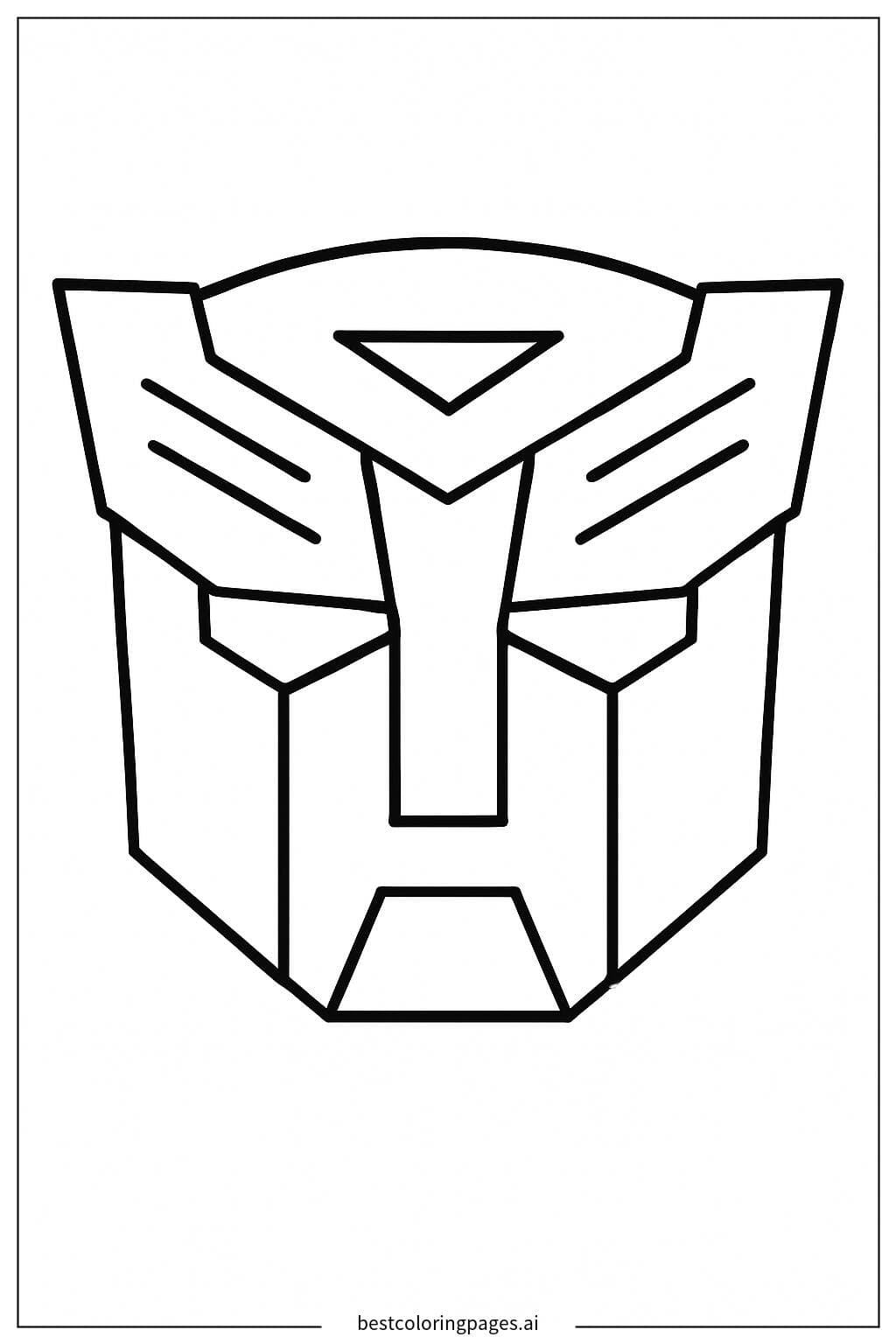 Transformers Logo Coloring Page with Simple Lines Coloring Page