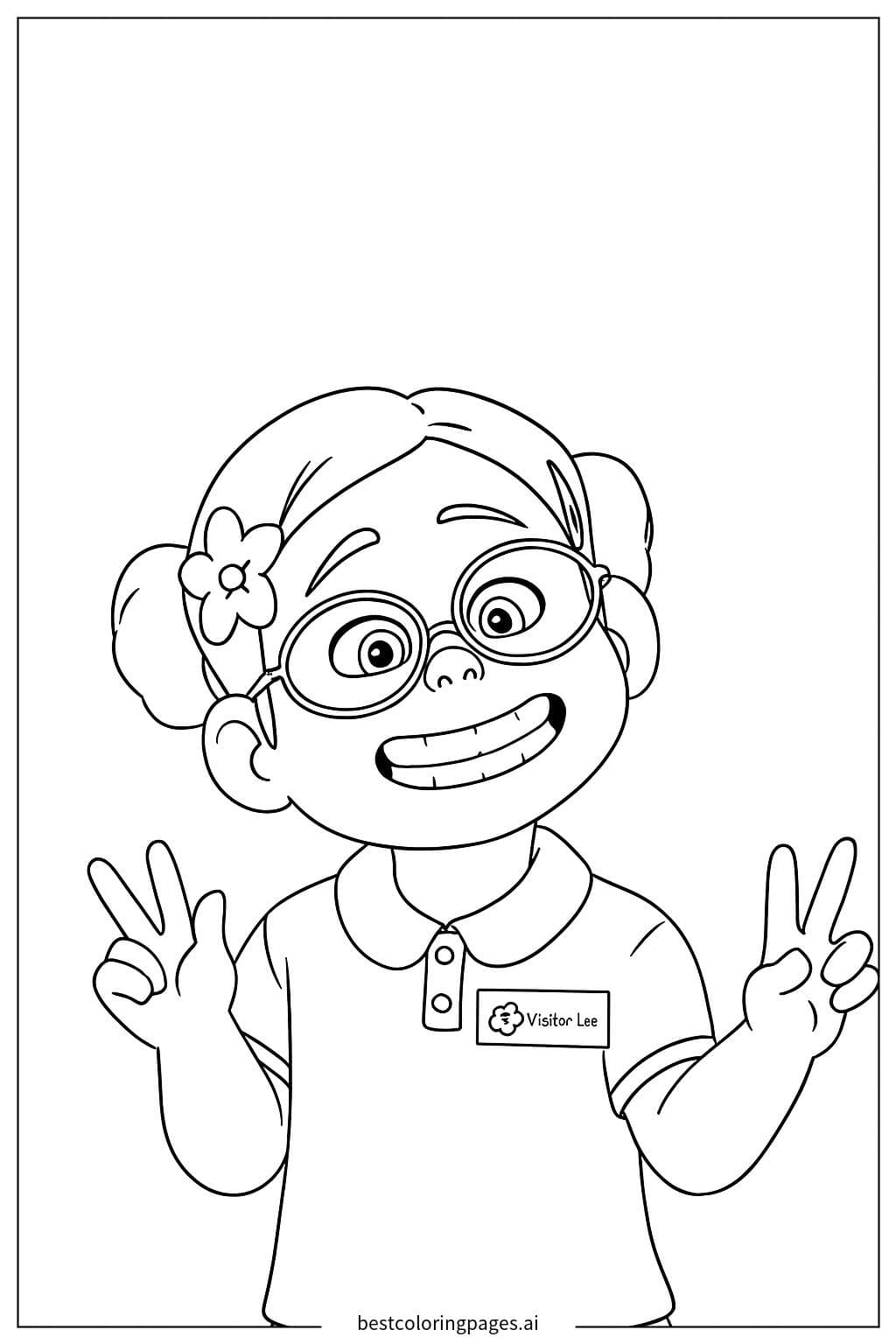 Transforming into a Panda Coloring Page