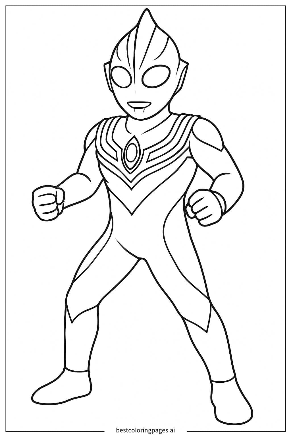 Ultraman Tiga in Ready Position