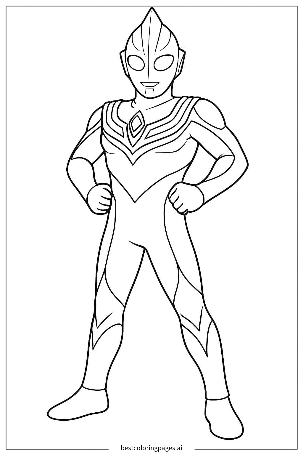 Ultraman Tiga Standing Heroically