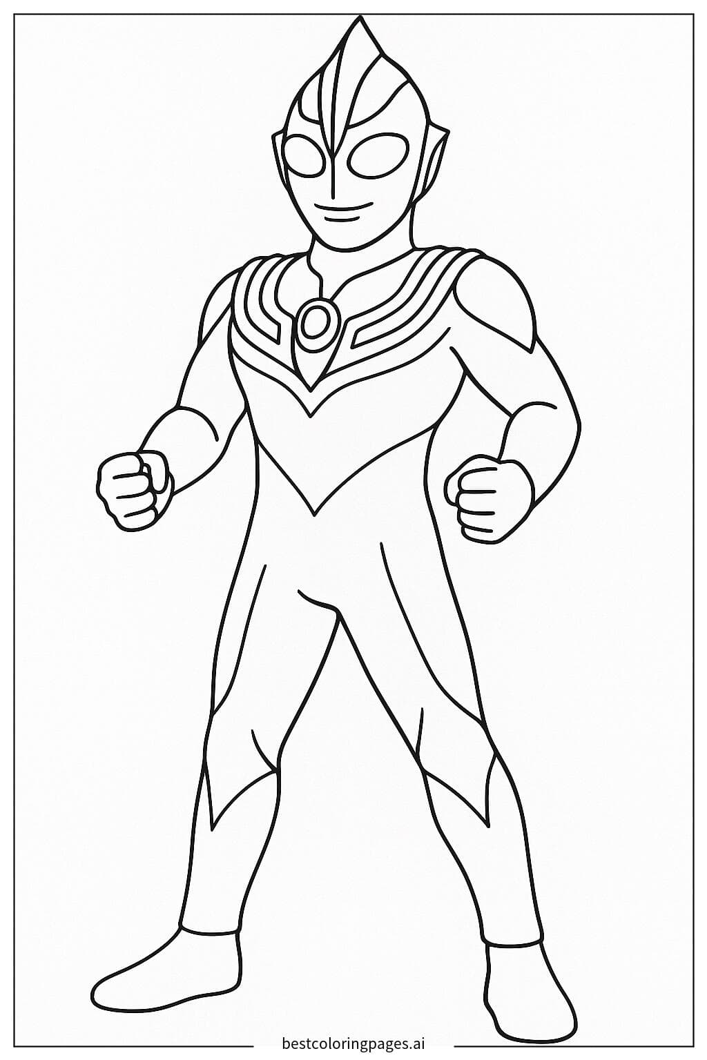 Ultraman Tiga em Pé