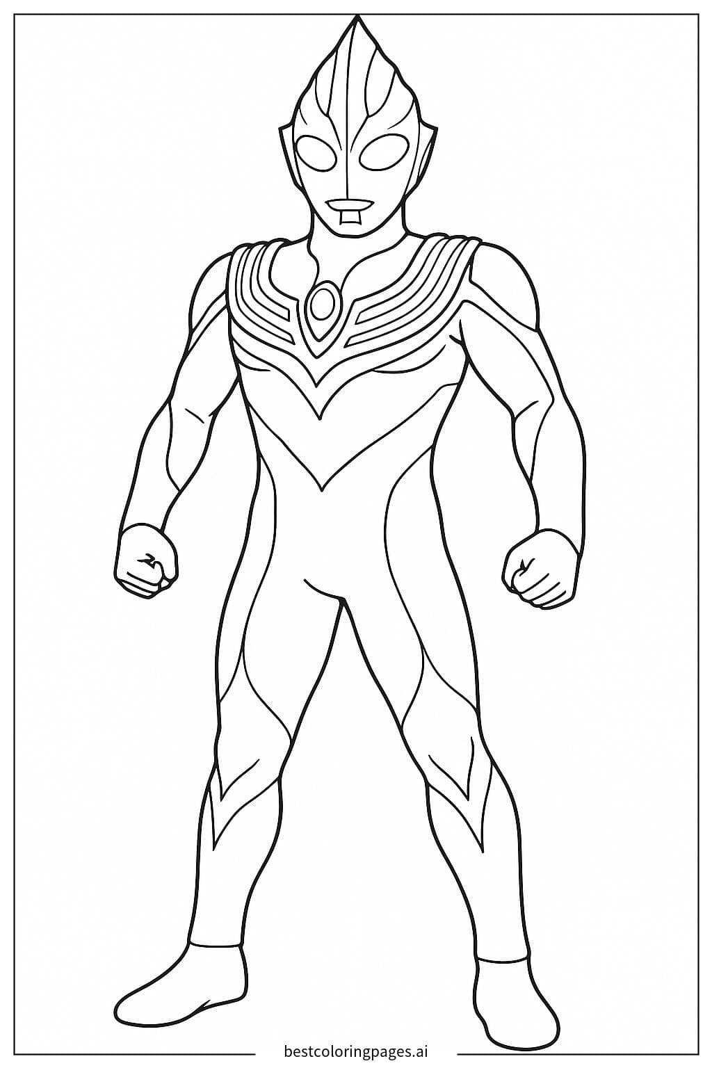 Ultraman Tiga with Simple Background