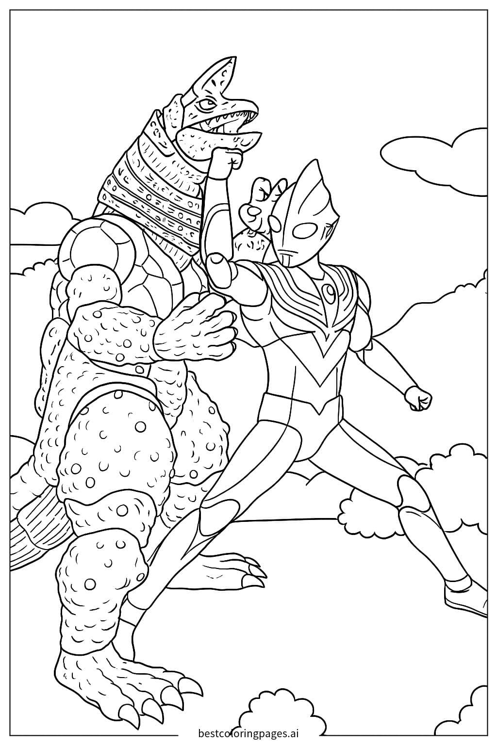 Ultraman Tiga vs. Fierce Monster
