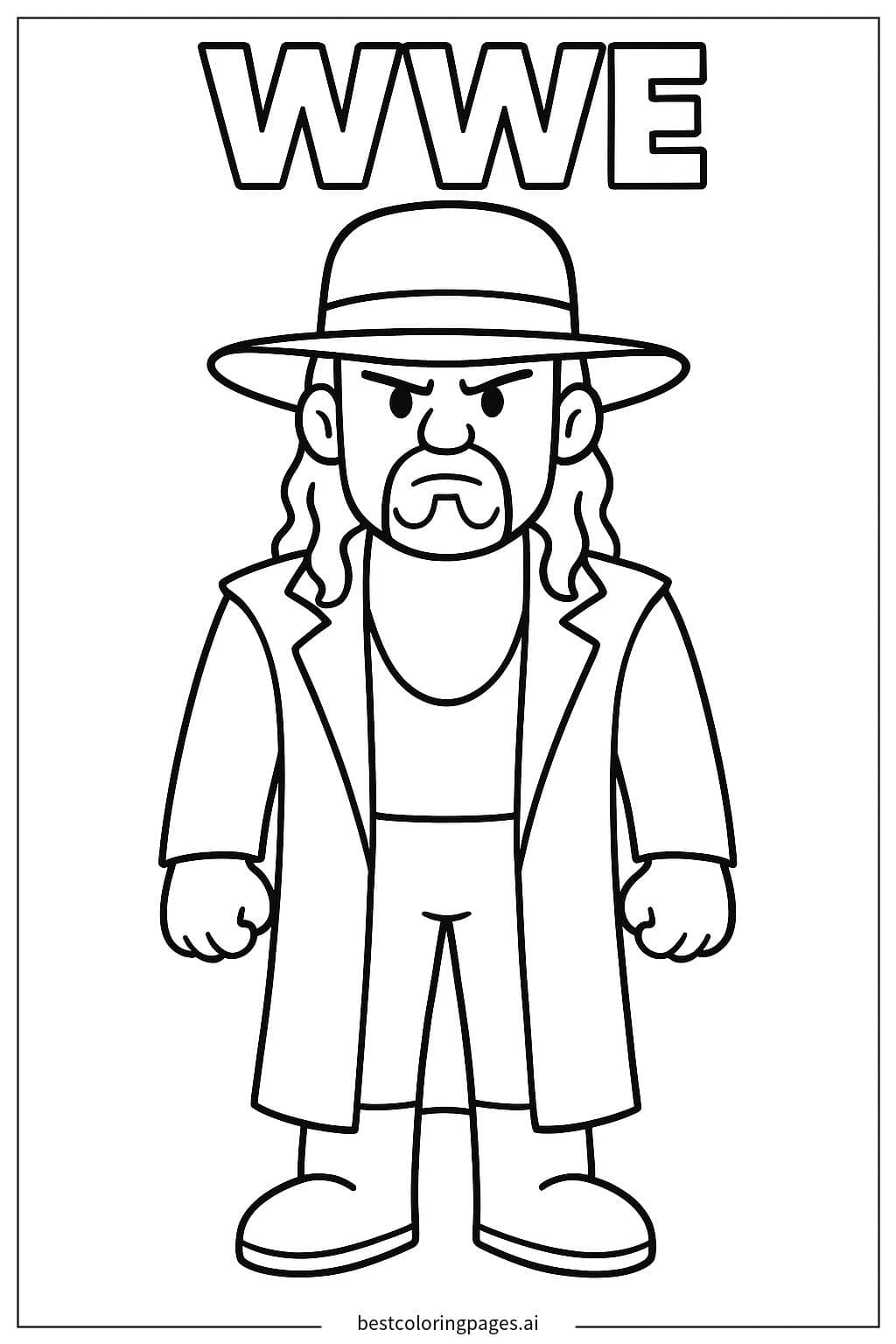 Раскраски Гробовщик стоящий