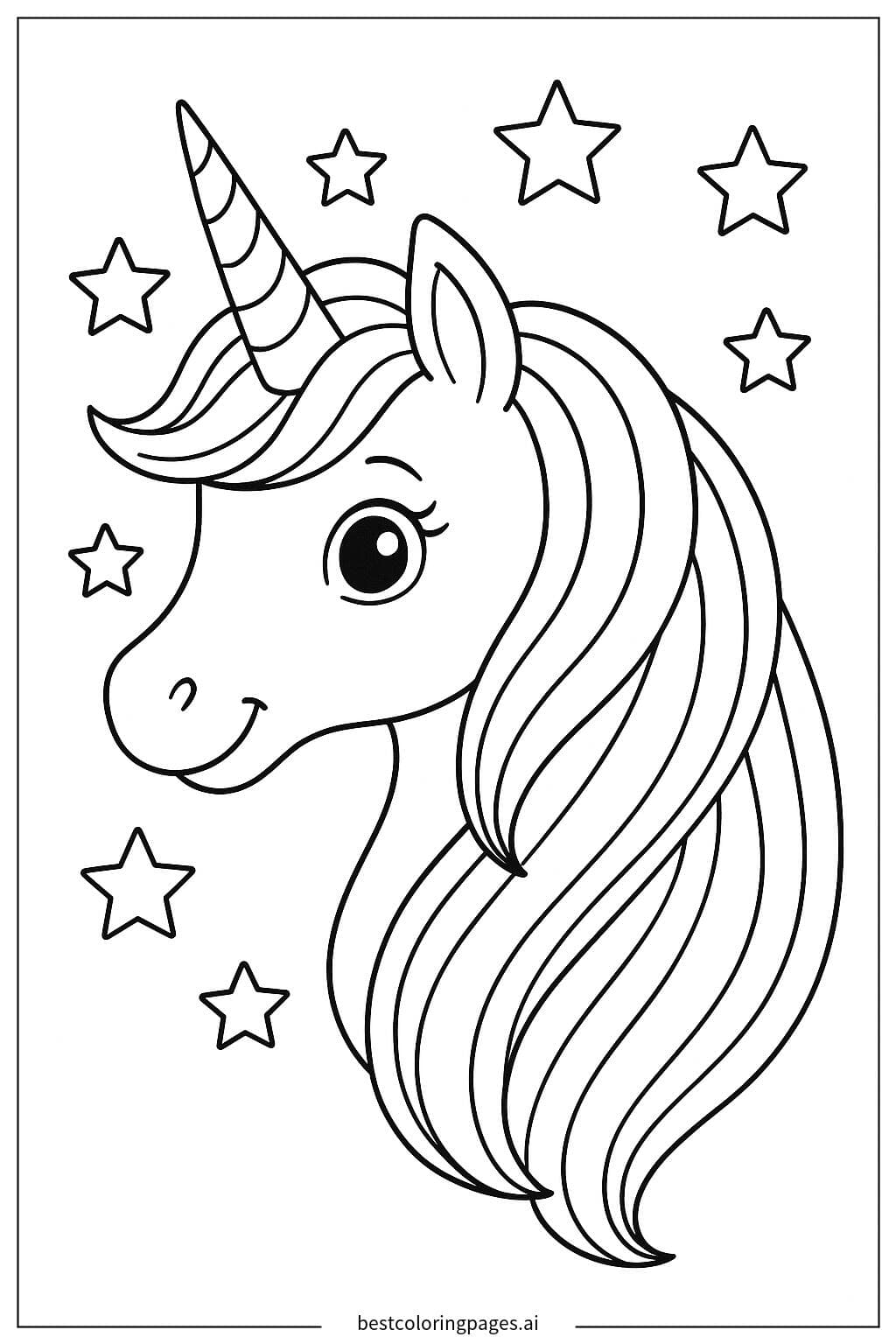Potret Kepala Unicorn