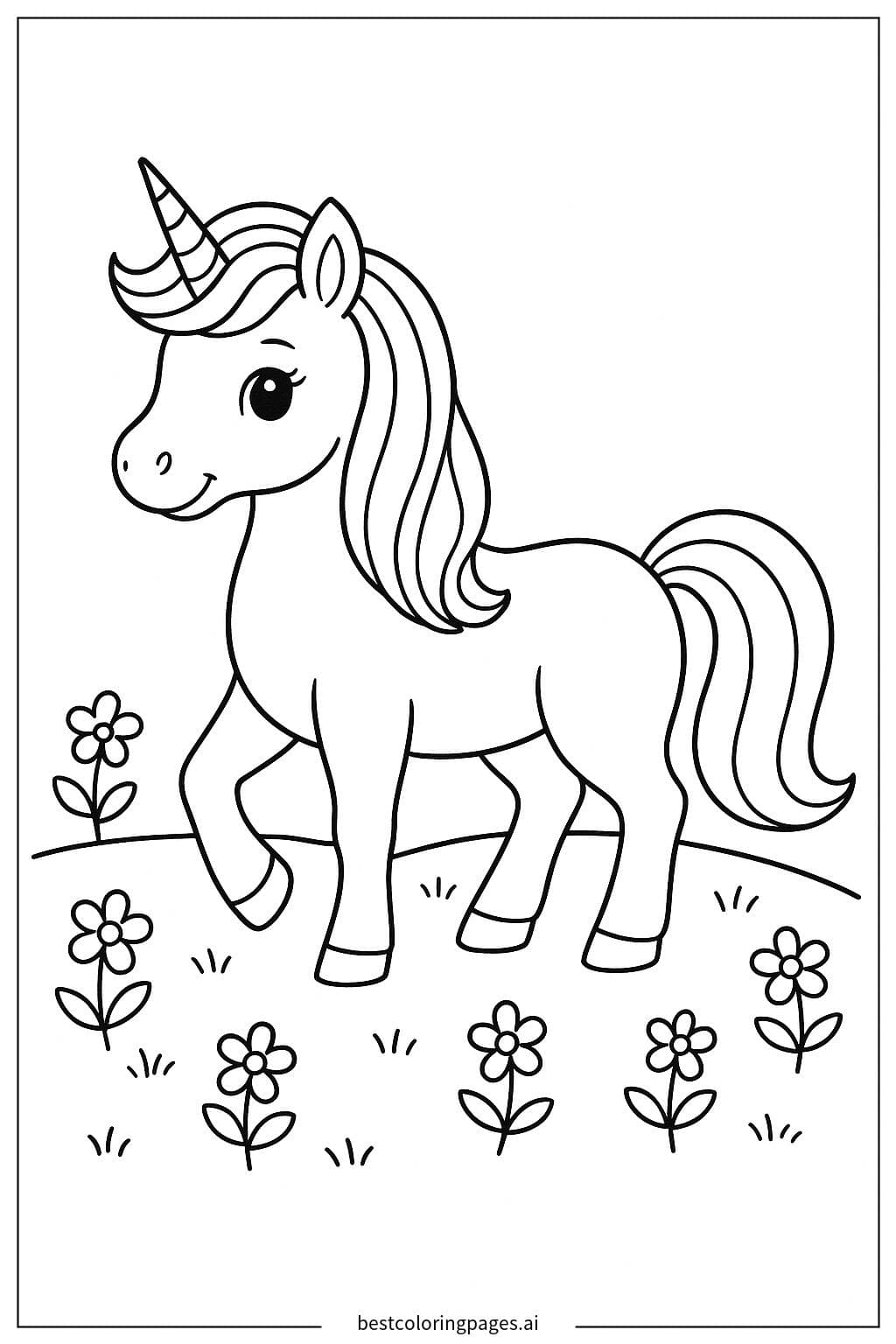 Unicorn di Ladang Bunga
