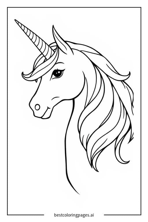 Licorne de profil