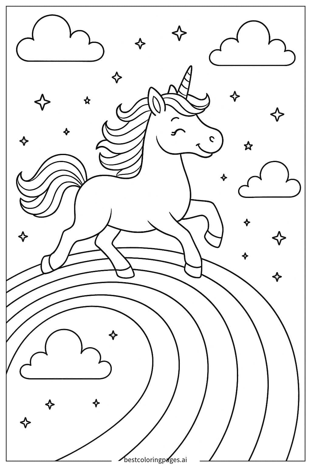 Unicorn Galloping on a Rainbow Path