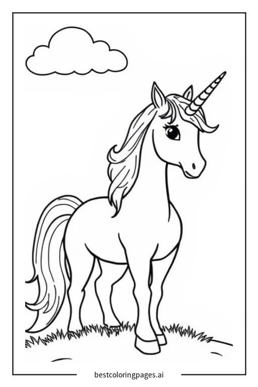 Unicorn under a Clear Sky