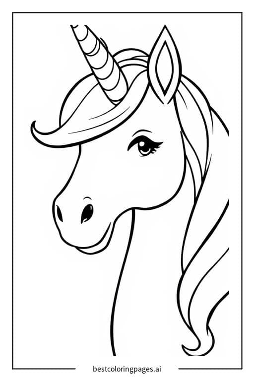 Unicorn with a Gentle Smile