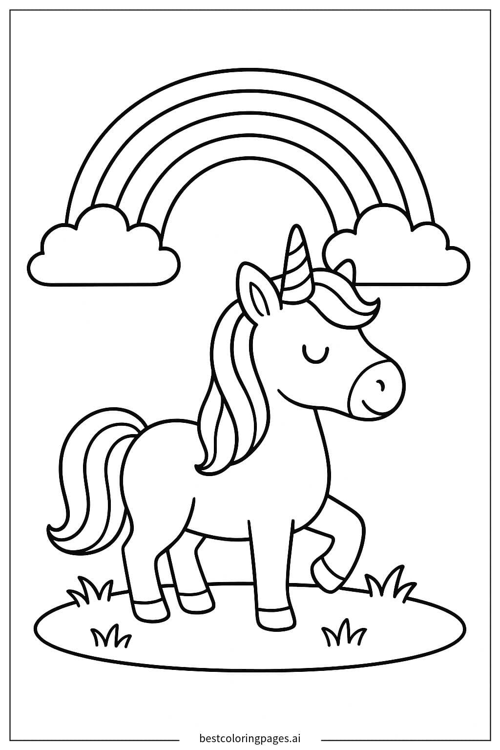 Magical Unicorn and Rainbow