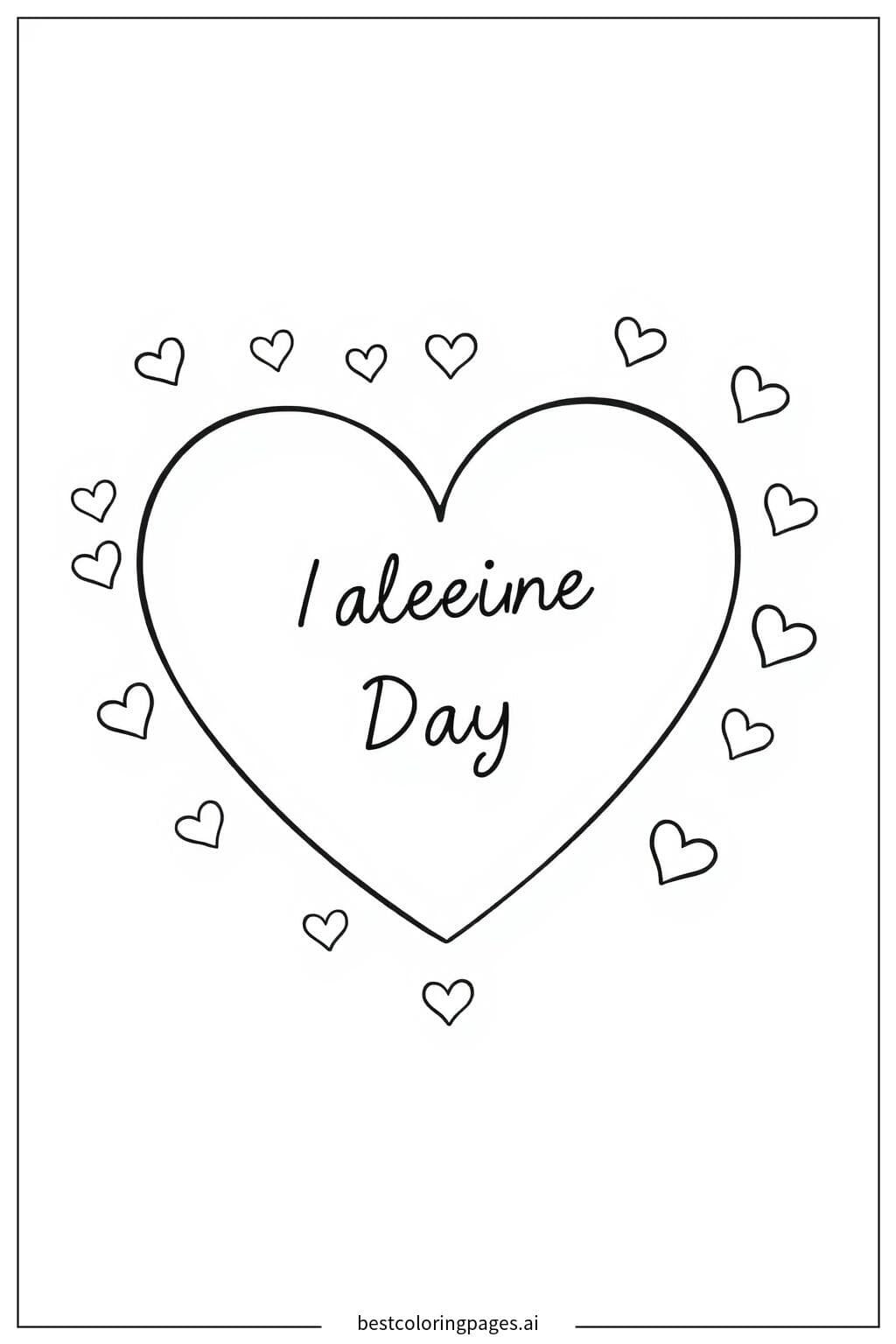 Valentine's Day Card with Hearts