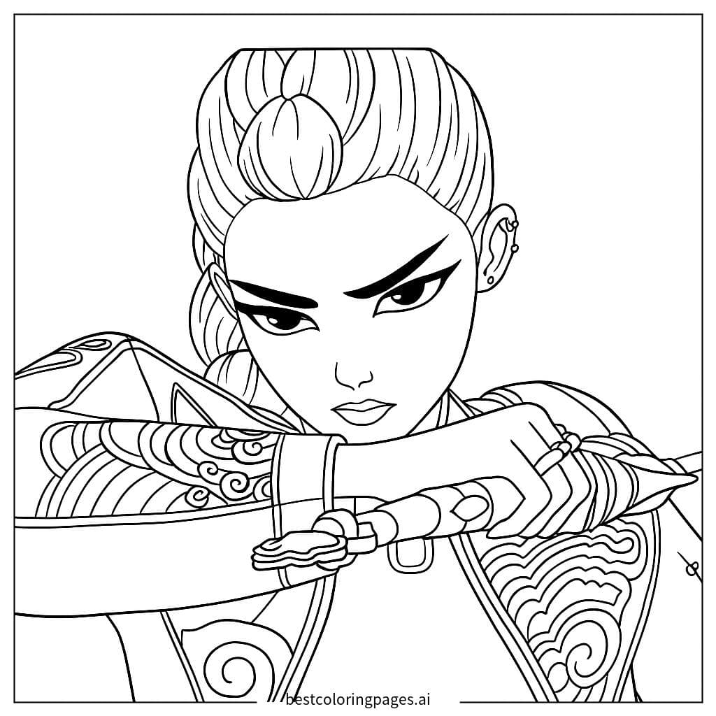 Kpop Warrior with Sword