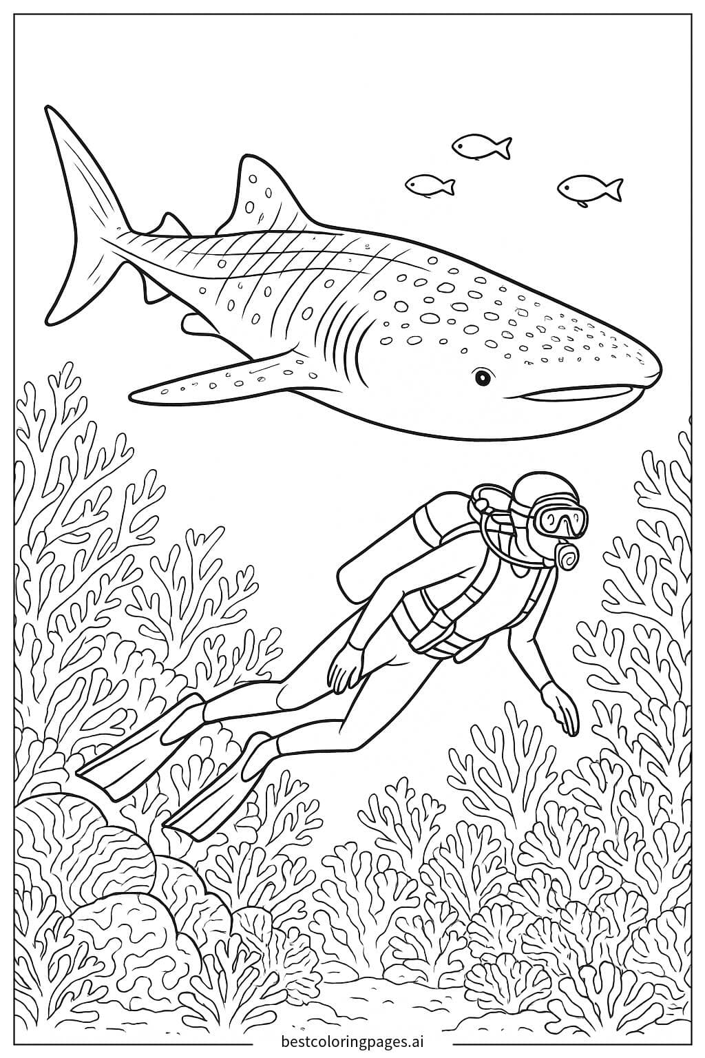 Whale Shark and Diver Adventure Underwater