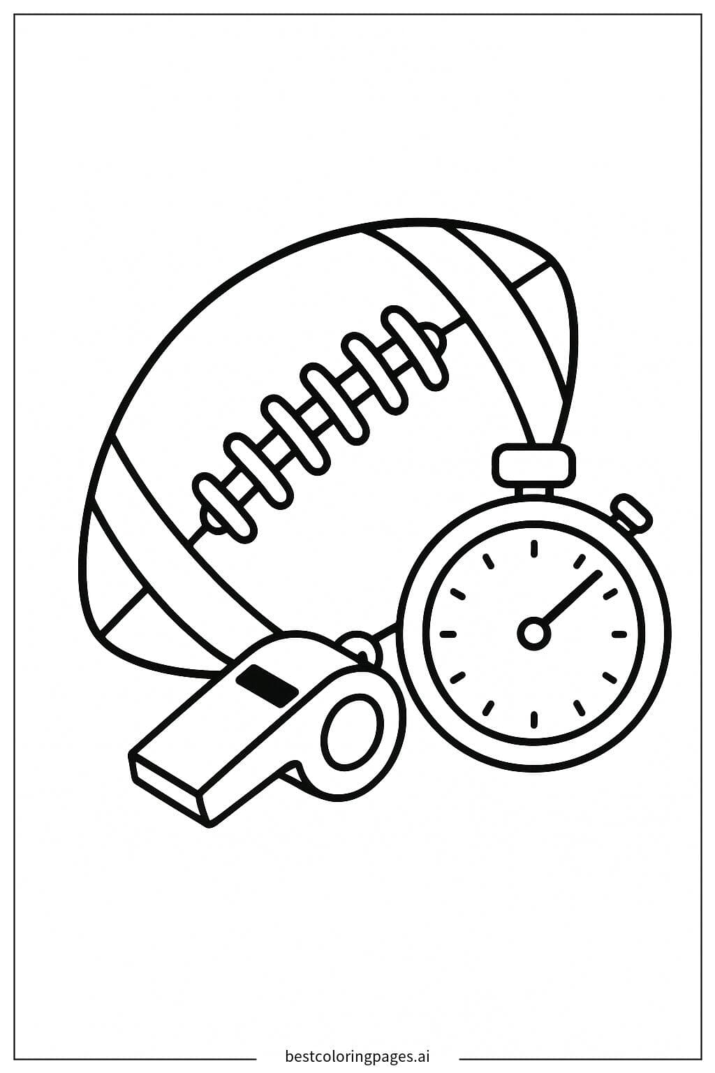 Whistle and Stopwatch in American Football
