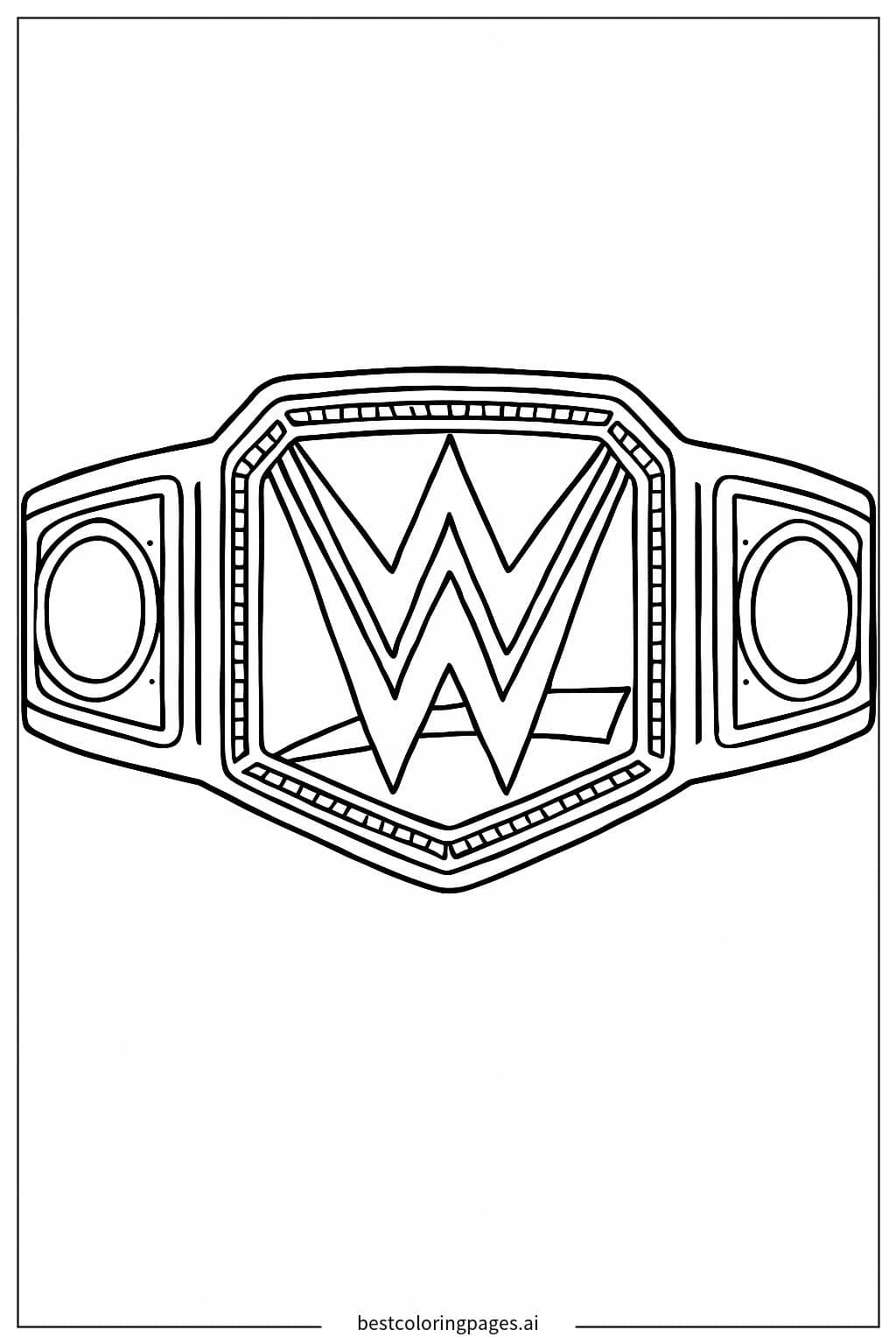 Desenhos de Cinturão de Campeonato da WWE para Colorir