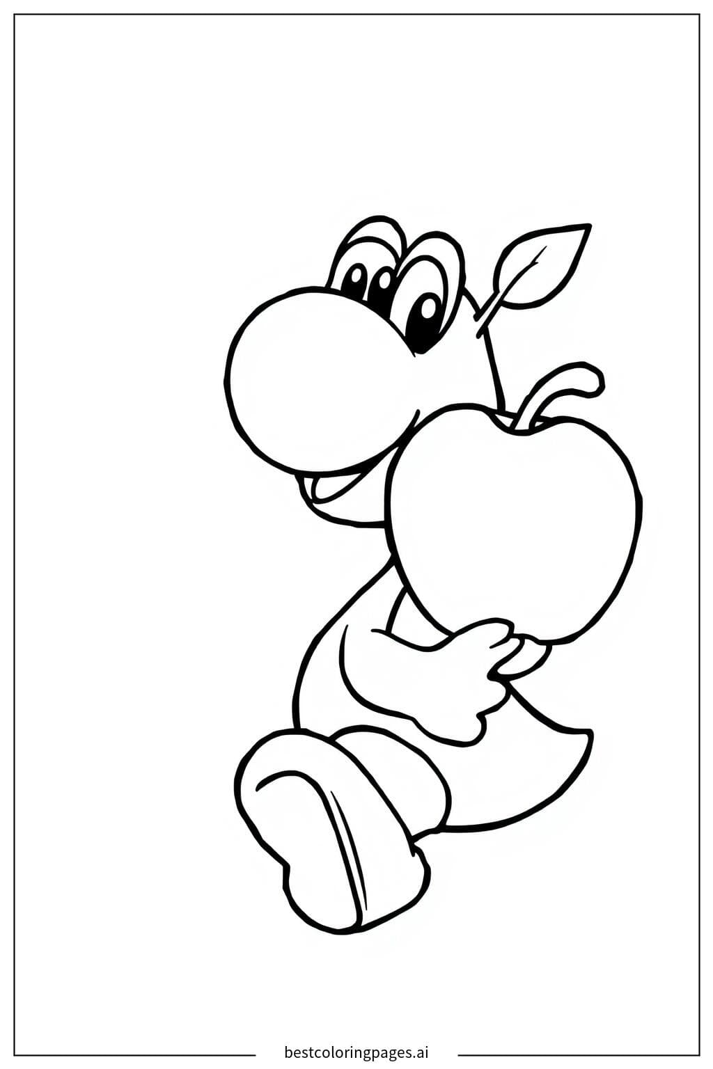 Yoshi Comendo Maçã