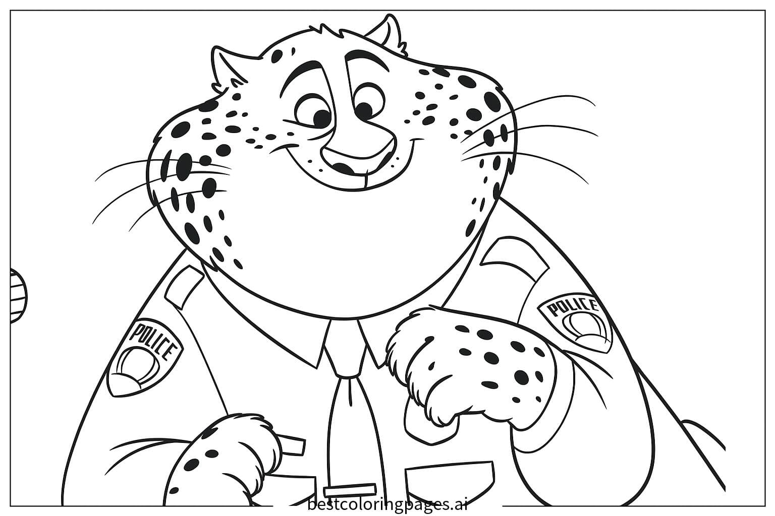Officer Clawhauser from Zootopia