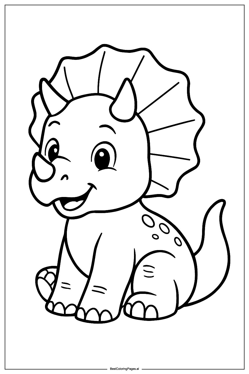 Baby Triceratops smiling