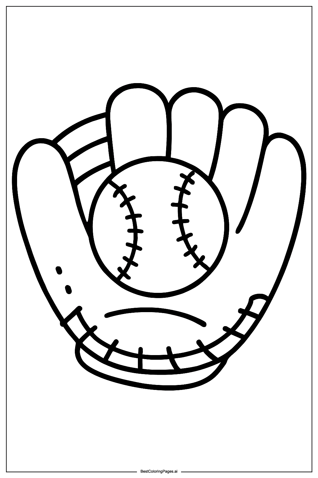 Baseball glove and ball