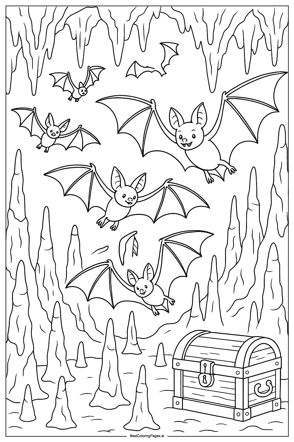 Bats in magical cave